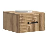 vidaXL Mesita de Noche de Pared Roble Artesanal 34,5 x 33 x 20 cm, Mesita de Noche Rectangular, con Gran Espacio, Minimalista, Amiga de Cama, Organizador Funcional, Pieza Elegante