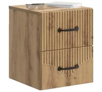 vidaXL Mesita de Noche de Pared Roble Artesanal 34,5 x 33 x 40 cm, Muebles de Dormitorio Modernos, mesita Rectangular compacta, con Espacio para un hogar Acogedor, solución Elegante