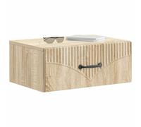 vidaXL Mesita de Noche de Pared Roble Sonoma 49 x 34,5 x 20 cm, Muebles de Dormitorio Modernos, Mesa compacta Rectangular, mesita útil, Amplio Almacenamiento, Decorativo y práctico