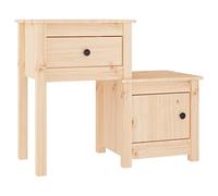 vidaXL Mesita de Noche Dormitorio Pasillo Consola Mesa Sofá Teléfono Dormitorio Balcón Oficina Entrada Salón Madera Maciza de Pino