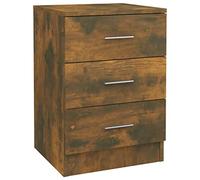vidaXL Mesita de Noche Dormitorio Pasillo Consola Mesa Teléfono Dormitorio Balcón Entrada Salón Oficina Madera Contrachapada Roble Ahumado