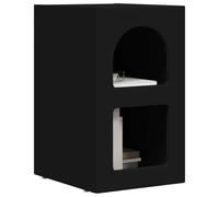 vidaXL Mesita de Noche ELST 2 uds. Negro 29,5 x 33,5 x 50 cm