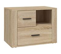 vidaXL Mesita de Noche Estante Almacenamiento Cómoda Auxiliar Mesilla Dormitorio Salón Baño Sofá Oficina Madera Contrachapada Color Roble Sonoma