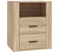 vidaXL Mesita de Noche Estante Almacenamiento Cómoda Auxiliar Mesilla Dormitorio Salón Baño Sofá Oficina Madera Contrachapada Color Roble Sonoma