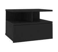 Vidaxl mesita de noche flotante aglomerado negro 40x31x27 cm