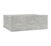 vidaXL Mesita Noche Flotante Contrachapada Hogar Elegante Clásica Moderna Práctica Duradera Resistente Funcional Útil Color Gris Hormigón 40x30x15cm