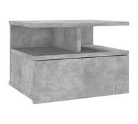 vidaXL Mesita de Noche Flotante Contrachapada Mobiliario Decoración Diseño Sencillo Elegante Funcional Práctico Compacto Útil Gris Hormigón 40x31x27cm