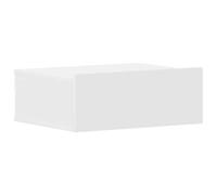 Mesita de noche flotante aglomerado blanco 40x30x15 cm