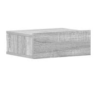 vidaXL Mesita de Noche Flotante Madera contrachapada Gris 40x30x15cm
