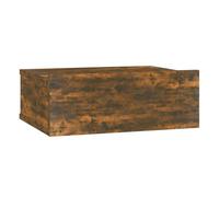Vidaxl mesita de noche flotante madera roble ahumado 40x30x15 cm