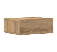 vidaXL Mesita de Noche Flotante Madera Roble Artesanal 40x32x15 cm, mesita de Noche, Mueble de Cama, Mesa Auxiliar para Dormitorio, mesita de Noche