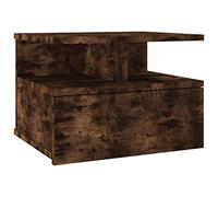 vidaXL Mesita de Noche Flotante Mueble Cajón Auxiliar Dormitorio Armario Espacio Almacenamiento Decorativa Cama Hogar Madera Color Roble
