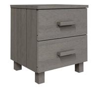 Vidaxl mesita de noche hamar pino macizo gris claro 40x35x44,5 cm