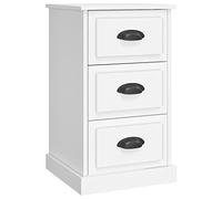 vidaXL Mesita de Noche Madera contrachapada Blanca 39x39x67 cm, mesilla de Noche, Mueble, Muebles de Dormitorio, mesita Auxiliar, Armario