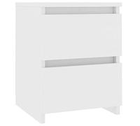 vidaXL Mesita de noche de madera contrachapada blanco 30x30x40 cm