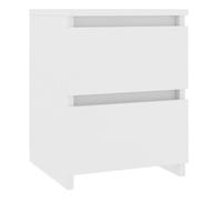 vidaXL Mesita de noche de madera contrachapada blanco 30x30x40 cm