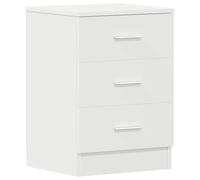 vidaXL Mesita de Noche Contrachapada Mobiliario Dormitorio Decoración Interior Casa Hogar Diseño Elegante Clásica Duradera Robusta Blanca 38x35x56cm