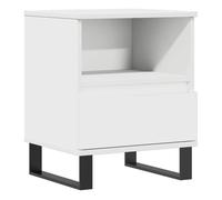 vidaXL Mesita de noche Madera contrachapada Blanco 40x35x50 cm