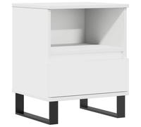 vidaXL Mesita de Noche Madera contrachapada Blanco 40x35x50 cm, mesilla de Noche, mesita Auxiliar para Dormitorio, Muebles de Dormitorio