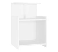 Vidaxl mesita de noche madera contrachapada blanco 40x35x60 cm