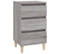 vidaXL Mesita de Noche Madera contrachapada Gris Sonoma 40x35x70 cm