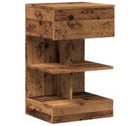 vidaXL Mesita de Noche Madera contrachapada Madera Antigua 40x35x65 cm, mesita Auxiliar, Mesa Auxiliar, Soporte para teléfono
