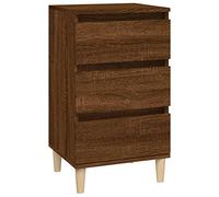 vidaXL Mesita de Noche Madera contrachapada Roble marrón 40x35x70 cm