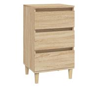 vidaXL Mesita de Noche Madera contrachapada Roble Sonoma 40x35x70 cm, Mueble, Armario Auxiliar, mesita de Noche con Almacenamiento, mesilla de Noche