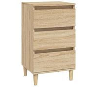 vidaXL Mesita de Noche Madera contrachapada Roble Sonoma 40x35x70 cm, Mueble, Armario Auxiliar, mesita de Noche con Almacenamiento, mesilla de Noche