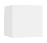 vidaXL Mesita de noche mesilla auxiliar Contrachapada blanca 30,5x30x30 cm