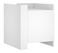 vidaXL Mesita de Noche Madera de ingeniería Blanco 45x50x50 cm, mesilla de Noche, mesita Auxiliar para Dormitorio, Muebles de Dormitorio