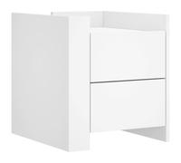 vidaXL Mesita de Noche Madera de ingeniería Blanco 45x50x50 cm, mesita Auxiliar, Muebles de Dormitorio, cajones de mesita de Noche