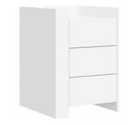 vidaXL Mesita de Noche Madera de ingeniería Blanco 45x50x65 cm, mesita Auxiliar, Muebles de Dormitorio, cajones de mesita de Noche