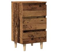 vidaXL Mesita de Noche Madera de ingeniería Envejecida 40x35x69 cm, mesita Auxiliar, Mesa Auxiliar, Soporte para teléfono