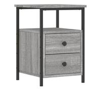 vidaXL Mesita de noche Madera de ingeniería Gris Sonoma 34x35,5x50 cm