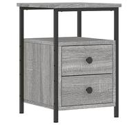 vidaXL Mesita de noche Madera de ingeniería Gris Sonoma 34x35,5x50 cm