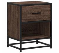 vidaXL Mesita de Noche Madera de ingeniería marrón Roble 40x31x50 cm, mesilla de Noche, Mesa Auxiliar de Cama, Mueble de Cama, Muebles de Dormitorio