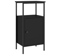 vidaXL Mesita de Noche Madera de ingeniería Negra 41x31x80 cm