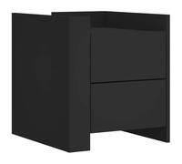 vidaXL Mesita de Noche Madera de ingeniería Negro 45x50x50 cm, mesita Auxiliar, Muebles de Dormitorio, cajones de mesita de Noche