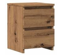 Mesita De Noche Madera De Ingeniería Roble Artisan 30x30x40 Cm Vidaxl