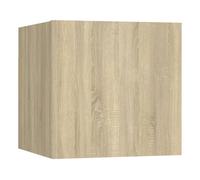 vidaXL Mesita de Noche Aparador Mesilla Auxiliar Cama Armario de Dormitorio Habitación Organizador Contrachapada Color Roble Sonoma 30,5x30x30cm