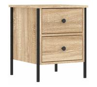 vidaXL Mesita de Noche Madera de ingeniería Roble Sonoma 40x42x50 cm, mesilla de Noche, Muebles de Dormitorio, Mesa Auxiliar, aparador
