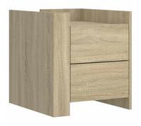 vidaXL Mesita de Noche Madera de ingeniería Roble Sonoma 45x50x50 cm, mesita Auxiliar, Muebles de Dormitorio, cajones de mesita de Noche