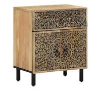 Vidaxl mesita de noche madera maciza de mango 50x33x60 cm 50 cm
