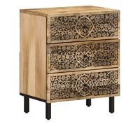 Vidaxl mesita de noche madera maciza de mango 50x33x60 cm
