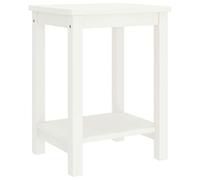 vidaXL Mesita de Noche, Mesilla Mesa Decorativo para Teléfono, Armario Auxiliar, Mueble para Dormitorio, Madera Maciza de Pino Blanco