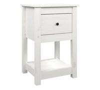 Vidaxl mesita de noche madera maciza de pino blanco 40x35x61,5 cm