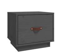 Vidaxl mesita de noche madera maciza de pino gris 40x34x35 cm