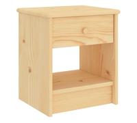 Vidaxl mesita de noche madera maciza de pino madera clara 35x30x40 cm