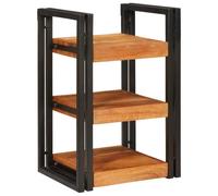 vidaXL Mesita de noche con soporte para lámpara y reloj despertador es rústico, versátil y perfecto para espacios pequeños.